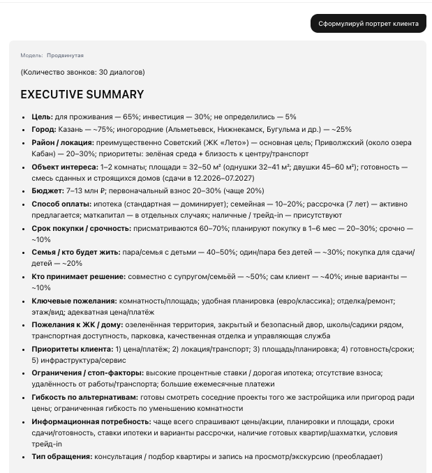 Портрет клиента по ЖК «Лето»: цель покупки, бюджет, приоритеты и возражения